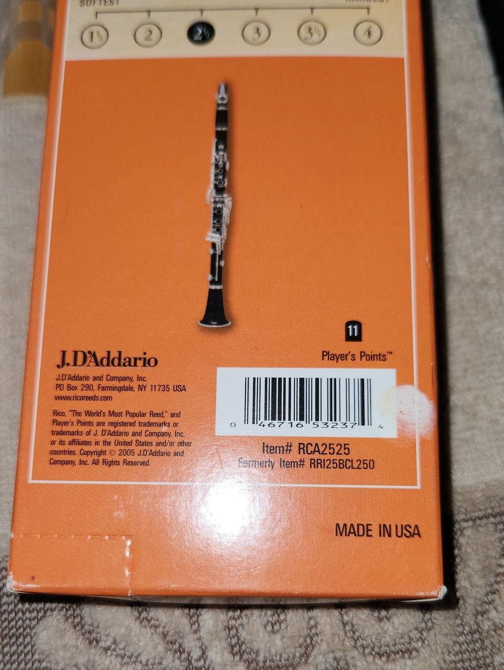 Rico Clarinet Reeds - Picture 4 of 8